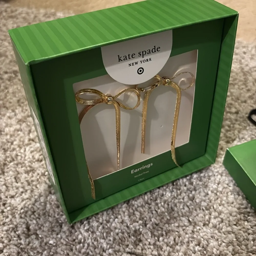 Kate Spade x Target Bow Linear Drop Earrings NWT - Picture 4 of 4